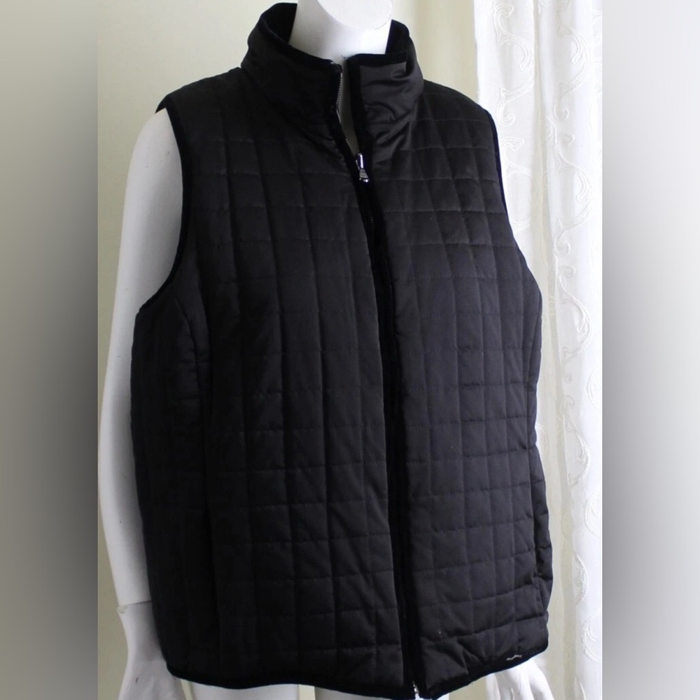 Ralph Lauren Black Reversible Quilted Women's Vest - Picture 2 of 9